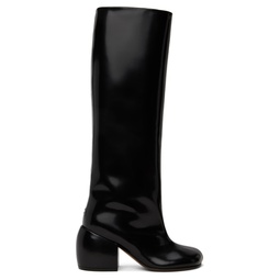 Black Polished Tall Boots 232358F115001