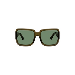 Khaki Linda Farrow Edition Sunglasses 232358F005027