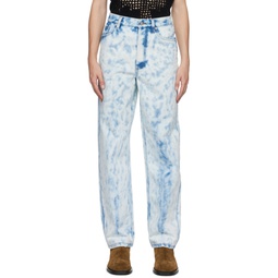 Off White   Blue Tie Dye Jeans 232358M186016