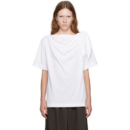 White Knotted T Shirt 232358F110001