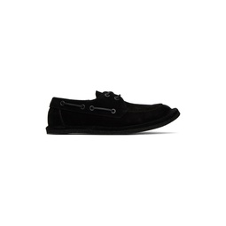 Black Padded Boat Shoes 231358M225003