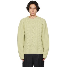 Green Crewneck Sweater 232358M201017