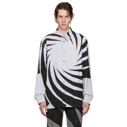 Black   White Striped Shirt 232358M192042