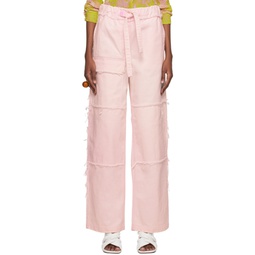 Pink Fringe Jeans 231358F087006