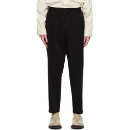 Black Pleated Trousers 231358M191031
