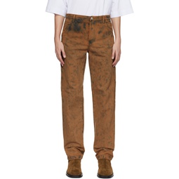 Brown   Gray Tie Dye Jeans 232358M186000