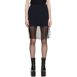 Black Layered Mini Skirt 231358F090010