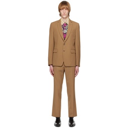 Brown Slim Fit Suit 231358M196019