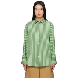 Green Oversized Shirt 241358F109012