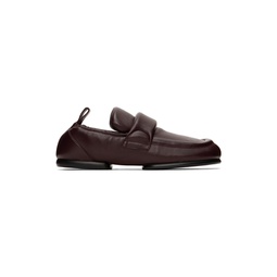 Burgundy Padded Loafers 232358M231012