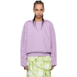Purple Cowl Neck Sweatshirt 222358F098006