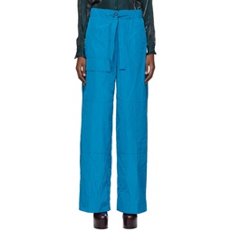 Blue Polyester Trousers 221358F087034