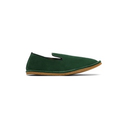 Green Slip On Loafers 231358M231007