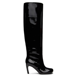 Black Coated Tall Boots 222358F115001