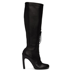 Black Lace Up Tall Boots 222358F115008
