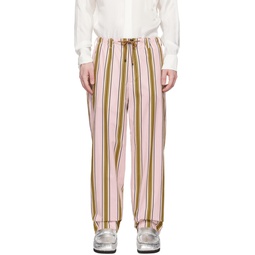 Pink Striped Trousers 231358M191101