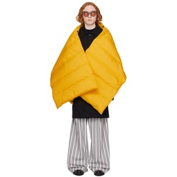 Yellow Quilted Down Scarf 222358M150009