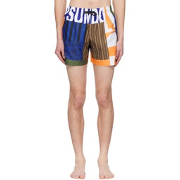 Multicolor Print Swim Shorts 231358M208003