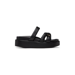 Black Padded Sandals 231358F124002