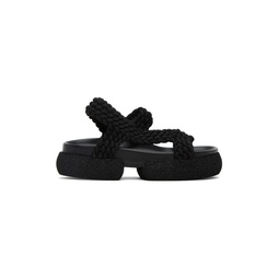 Black Woven Sandals 231358F124000