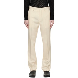 Off White Wool Trousers 222358M191003