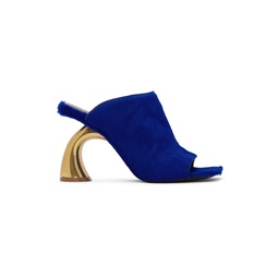 SSENSE Exclusive Blue Heeled Sandals 231358F125019