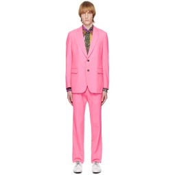 Pink Two Button Suit 222358M196005