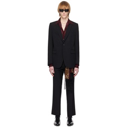 Black Twin Vent Suit 231358M196008