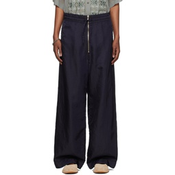 Blue Overdyed Trousers 241358M191022
