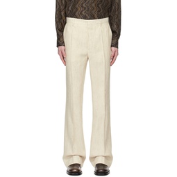 Off White Flared Trousers 241358M191070