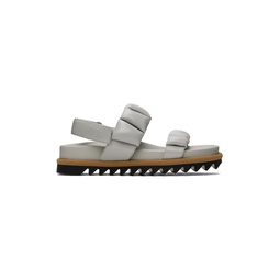 Off White Padded Leather Sandals 241358F124007