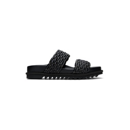 Black Braided Sandals 241358M234006