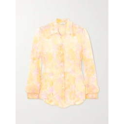 DRIES VAN NOTEN Floral-print silk-georgette shirt