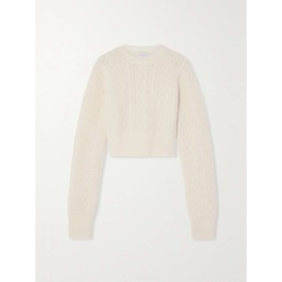 DRIES VAN NOTEN Cropped cable-knit alpaca-blend sweater