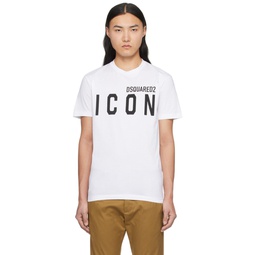 White Be Icon Cool T Shirt 241148M213000