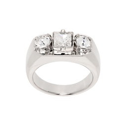 Silver Diamond Ring 241148M147003