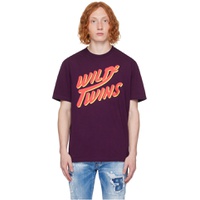 Purple Wild Twins T Shirt 232148M213006