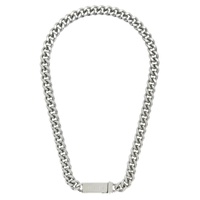 Silver Couch Talks Chained Choker Necklace 221148M145012