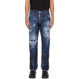 Blue Bleached Cool Guy Jeans 222148M186022