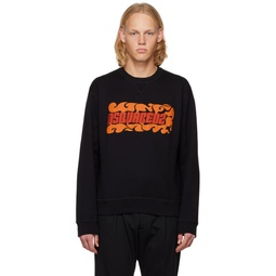 Black Surf Fire Sweatshirt 231148M202006