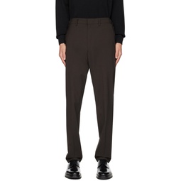 Brown Tailored Trousers 232443M191004