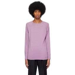 Purple Garment Dye Sweater 231443M204012