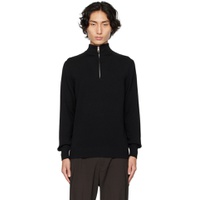 Black Half Zip Sweater 232443M202000