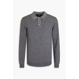 Wool and cashmere-blend polo sweater