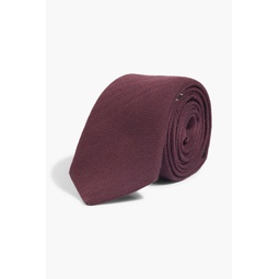 Wool and mulberry silk-blend tie