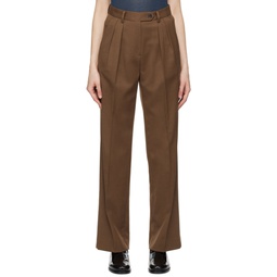 Brown Semi Wide Trousers 232965F087005