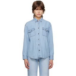 Blue Classic Denim Shirt 231965F109004