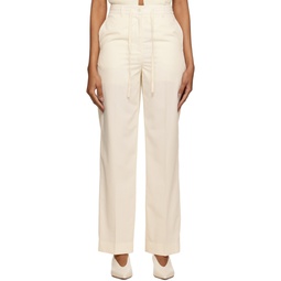Off White Relaxed Summer Trousers 231965F087003