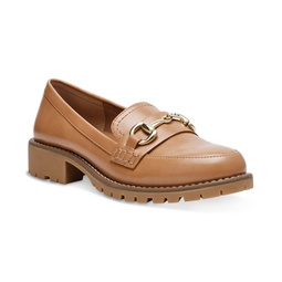 Womens Celeste Tailored Hardware Chain Lug Sole Loafers