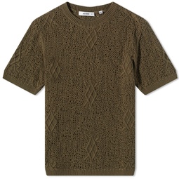 Daily Paper Shield Crochet T-Shirt Four Leaf